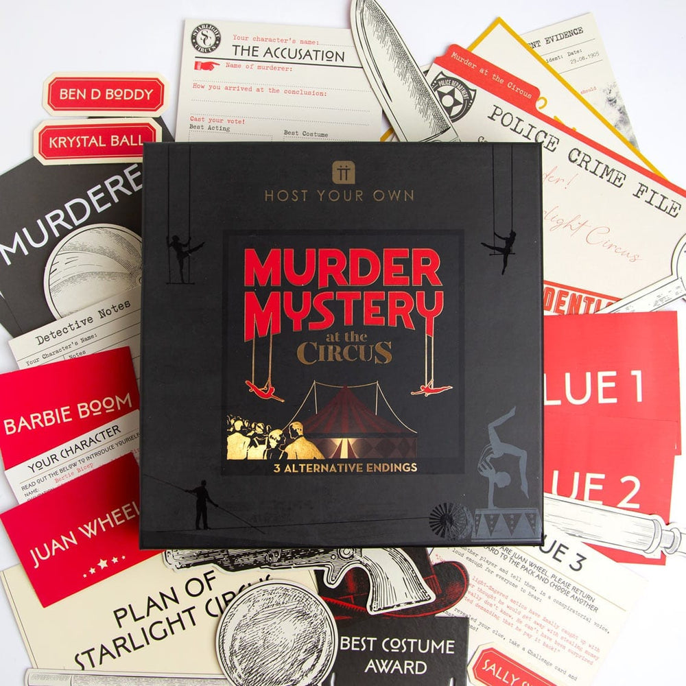 Party Games Host Your Own Murder Mystery At The Circus Game