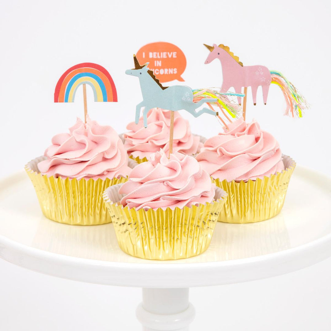 I Believe In Unicorns Cupcake Kit x 24 toppers | Meri Meri Cupcake Toppers I Believe In Unicorns Cupcake Kit x 24 toppers