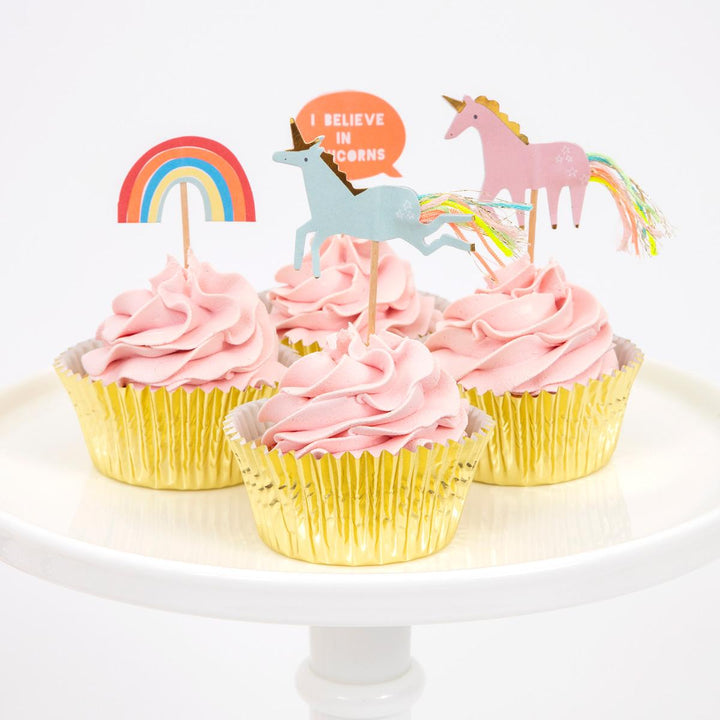 I Believe In Unicorns Cupcake Kit x 24 toppers | Meri Meri Cupcake Toppers I Believe In Unicorns Cupcake Kit x 24 toppers