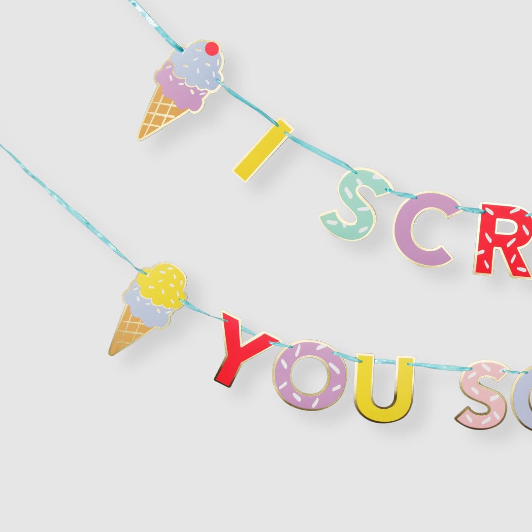 I Scream, You Scream Ice Cream Party Bunting! Coterie Party Bunting I Scream, You Scream Ice Cream Party Bunting!