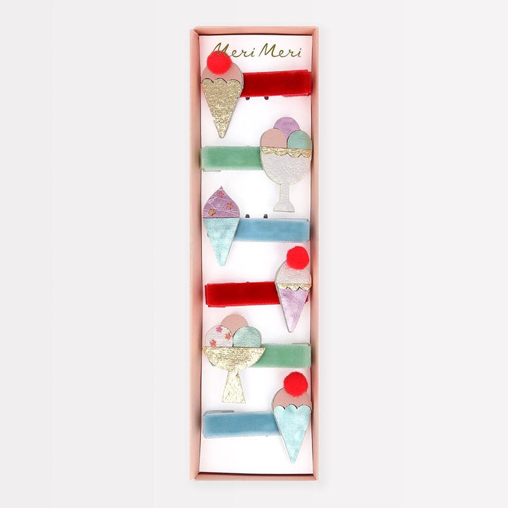 Ice Cream Hair Clips x 6 | Meri Meri Ice Cream Party Party Accessories Ice Cream Hair Clips x 6