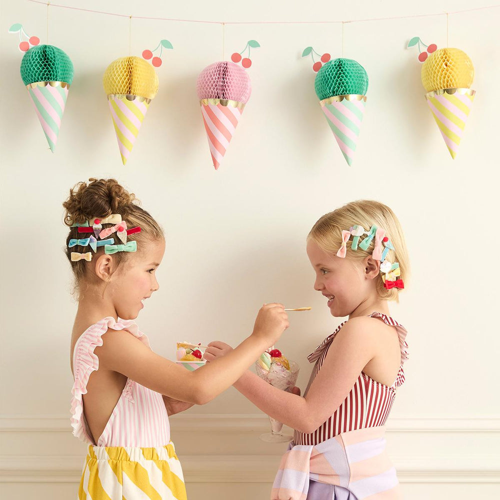 Ice Cream Hair Clips x 6 | Meri Meri Ice Cream Party Party Accessories Ice Cream Hair Clips x 6