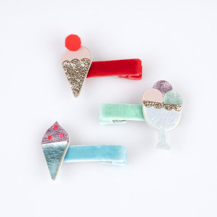 Ice Cream Hair Clips x 6 | Meri Meri Ice Cream Party Party Accessories Ice Cream Hair Clips x 6