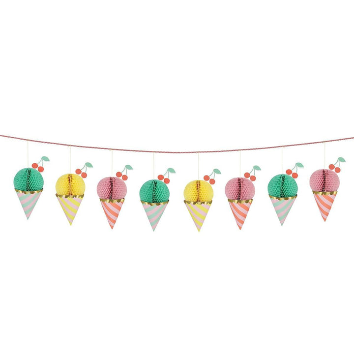 Ice Cream Honeycomb Party Garland | Meri Meri Bunting Ice Cream Honeycomb Party Garland