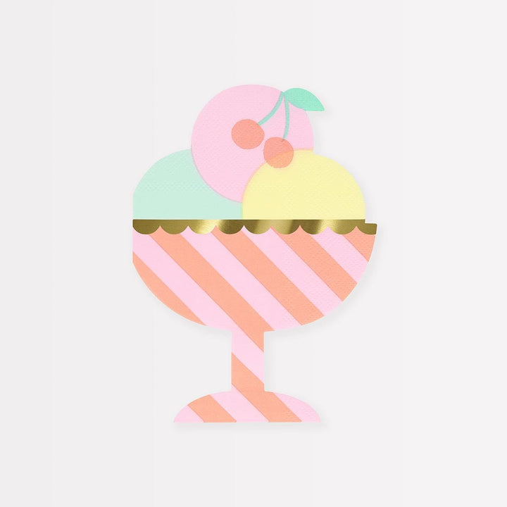 Ice Cream Sundae Party Napkins x 16 | Meri Meri Ice Cream Party party napkins Ice Cream Sundae Party Napkins x 16