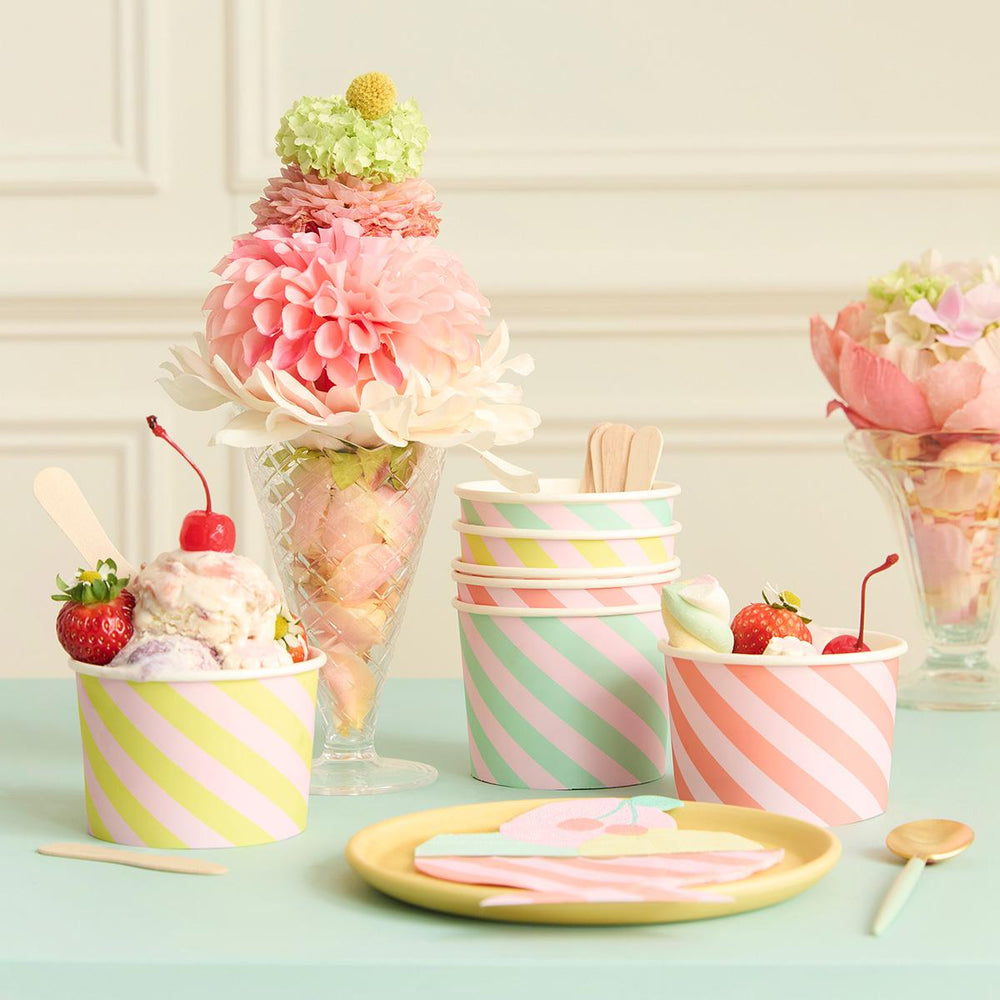 Ice Cream Van Party Cups & Spoons x 12 | Meri Meri Ice Cream Party Party Accessories Ice Cream Van Party Cups & Spoons x 12