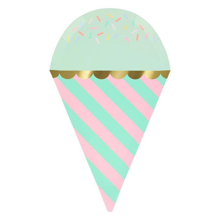 Ice Cream With Sprinkles Party Plates x 8 | Meri Meri Ice Cream Party party plates Ice Cream With Sprinkles Party Plates x 8