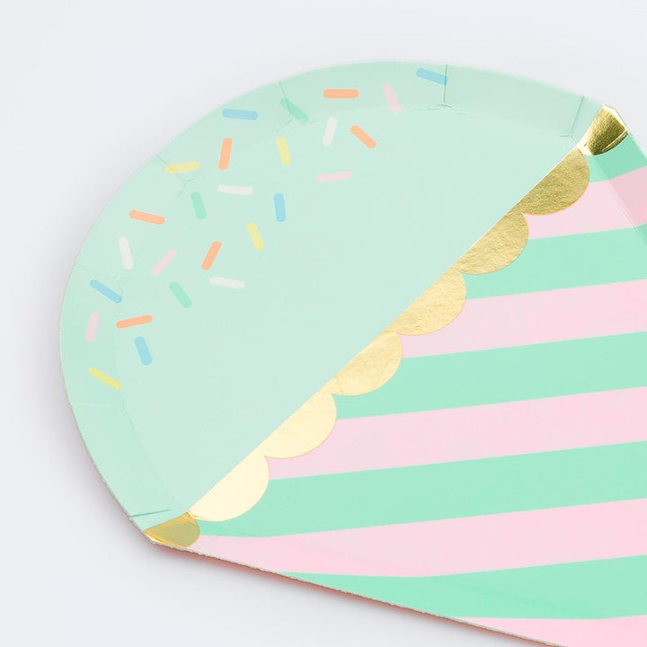 Ice Cream With Sprinkles Party Plates x 8 | Meri Meri Ice Cream Party party plates Ice Cream With Sprinkles Party Plates x 8
