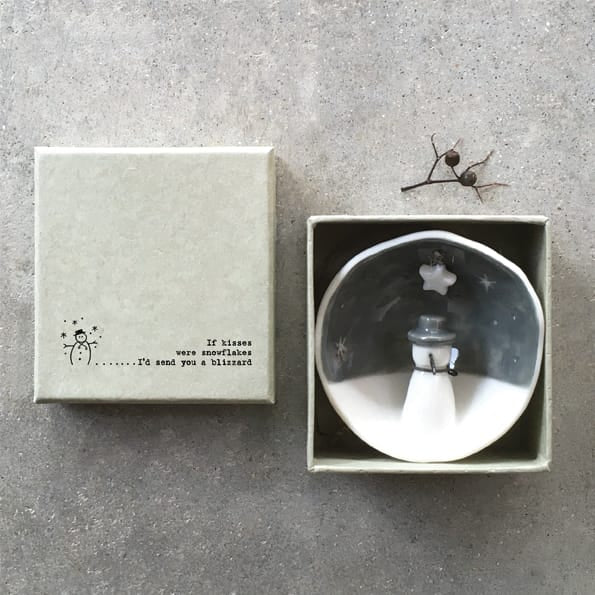 If Kisses Were Snowflakes Half Porcelain Bauble | East of India Bauble East of India Half Porcelain Bauble - If Kisses Were Snowflakes