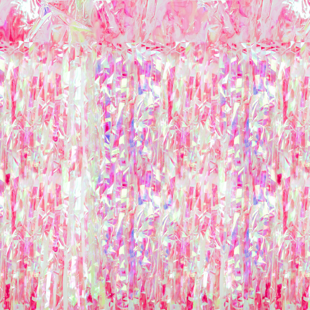 Iridescent Pink Party Curtain - 2.5m/8ft -  Pink Party Decorations Hanging Decoration Iridescent Pink Party Curtain - 2.5m/8ft