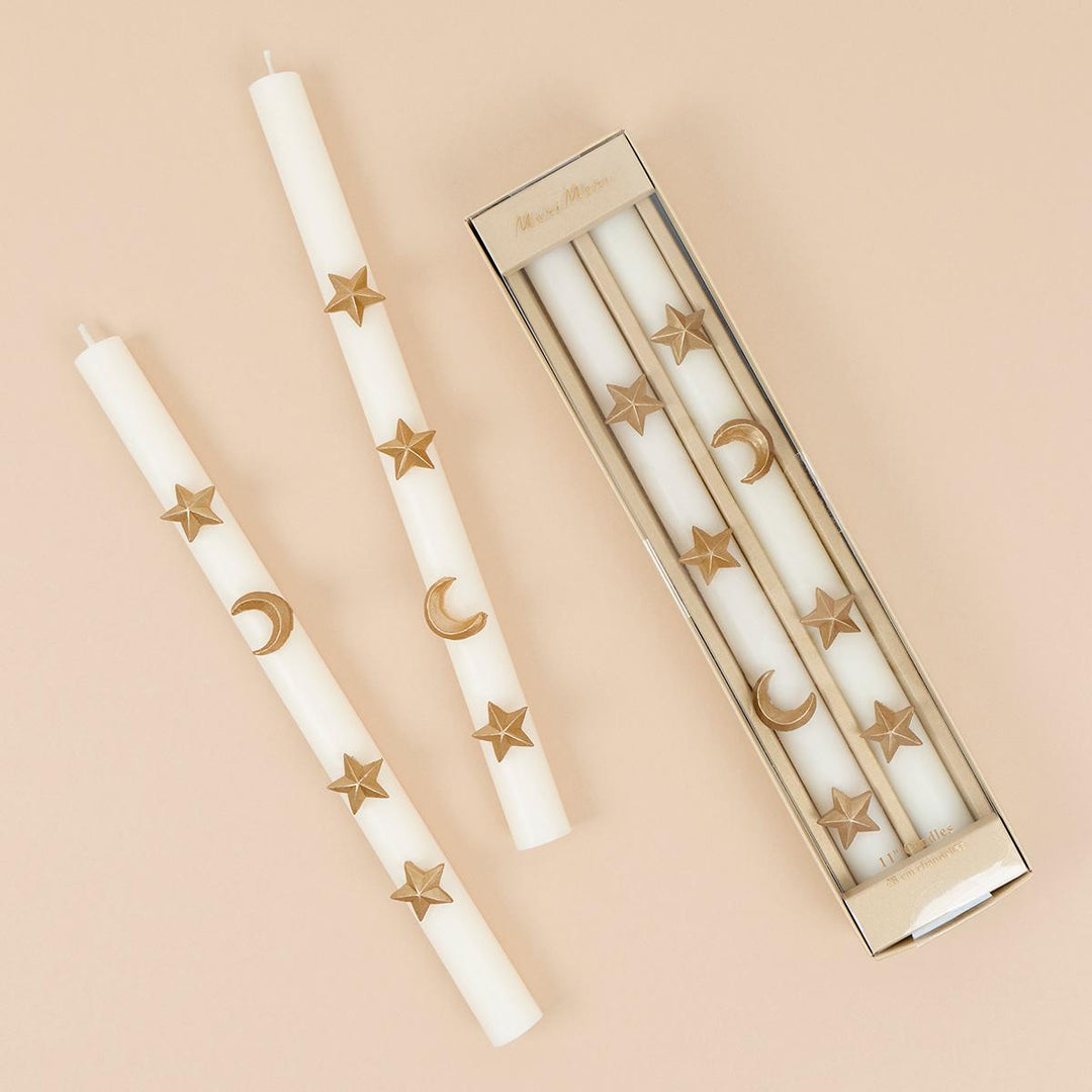 Ivory Celestial Table Candles x 2 | Meri Meri Candle Ivory Celestial Table Candles x 2