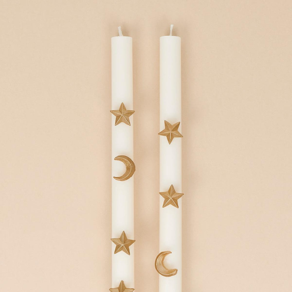 Ivory Celestial Table Candles x 2 | Meri Meri Candle Ivory Celestial Table Candles x 2