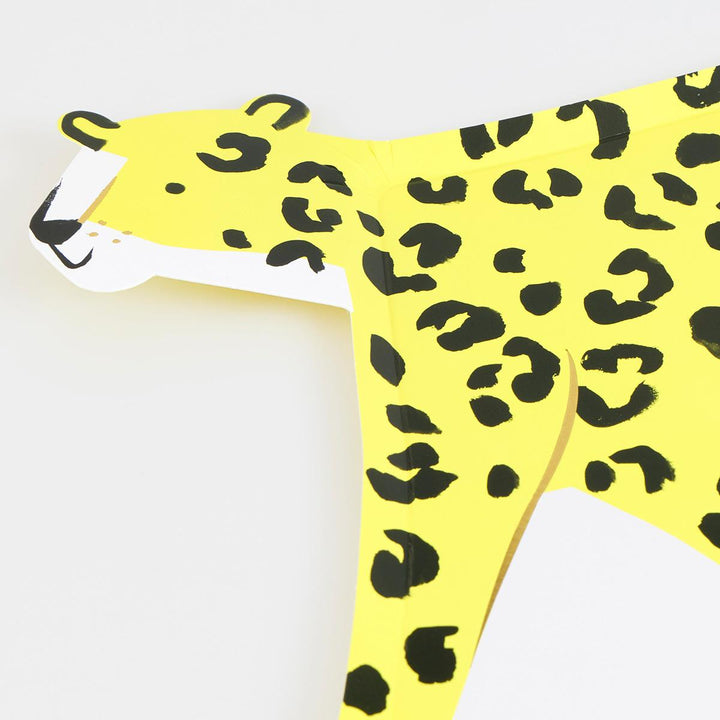 Jaguar Shaped Party Plates x 8 | Jungle Tableware UK Plates Jaguar Shaped Party Plates x 8