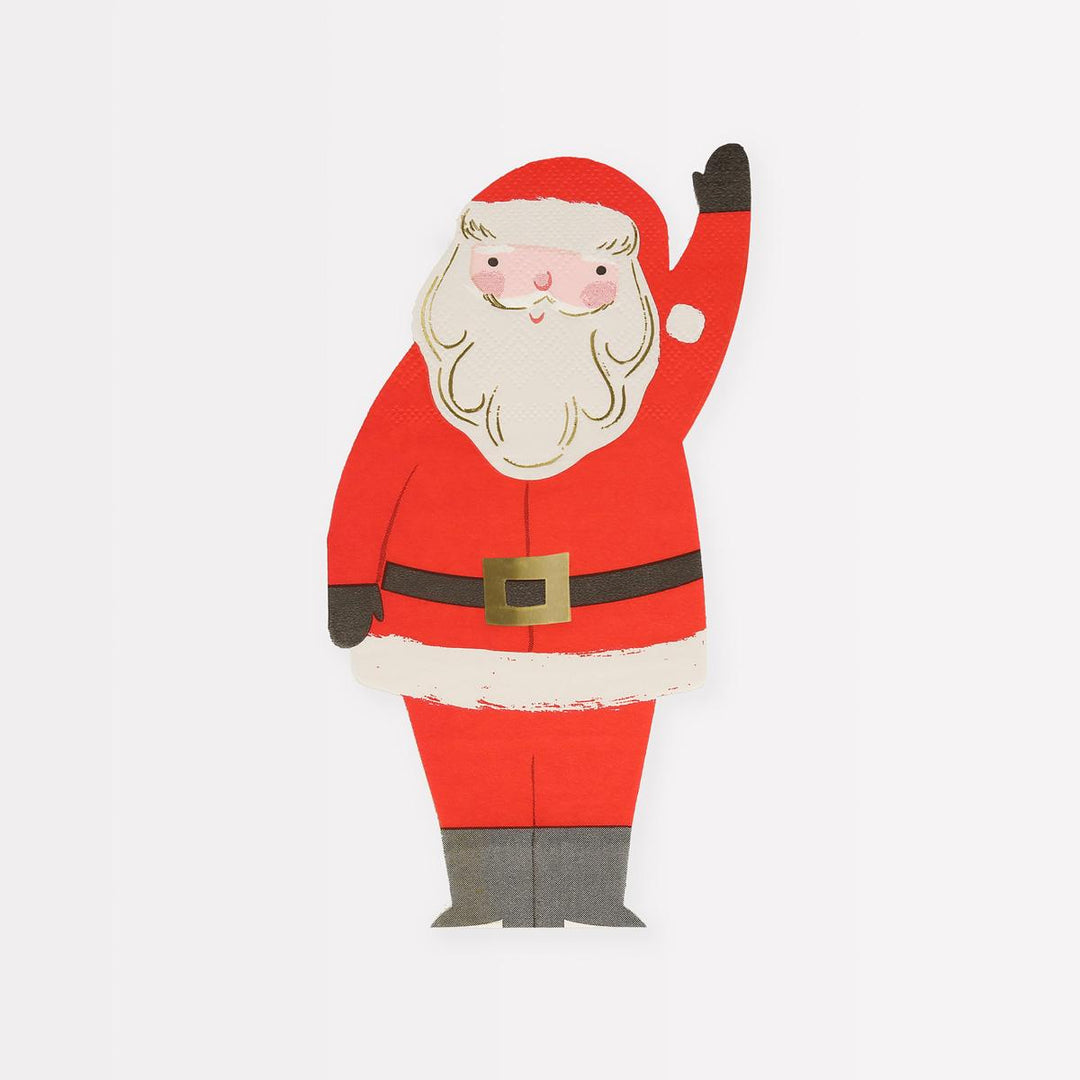 Jolly Christmas Santa Party Napkins x 16 | Meri Meri party napkins Jolly Christmas Santa Party Napkins x 16