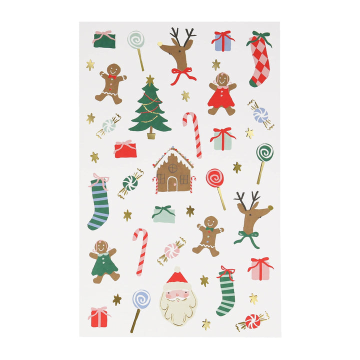 Jolly Christmas Temporary Tattoo Sheets x 2 | Meri Meri Christmas Stocking Fillers temporary tattoos Jolly Christmas Temporary Tattoo Sheets x 2
