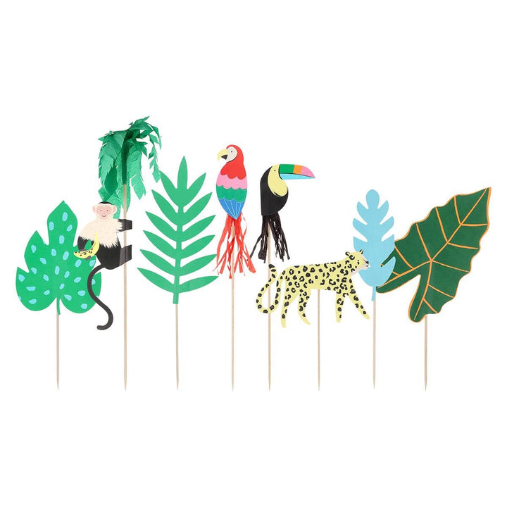 Jungle Jamboree Cake Toppers x 8 | Cake Decorating UK Cake Toppers Jungle Jamboree Cake Toppers x 8