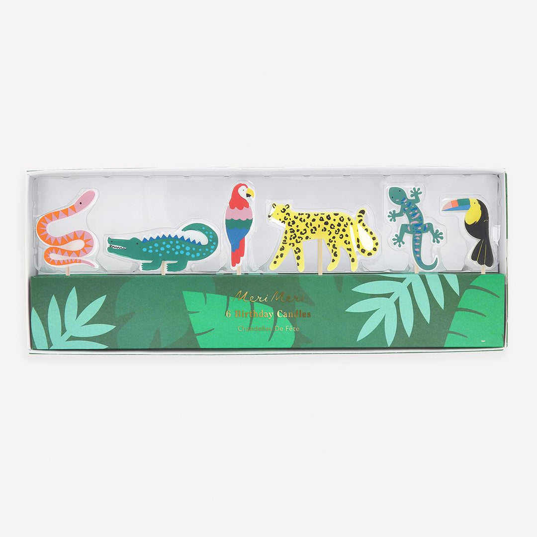 Jungle Jamboree Candles x 6 | Party Cake Candles UK Cake Candles Jungle Jamboree Candles x 6