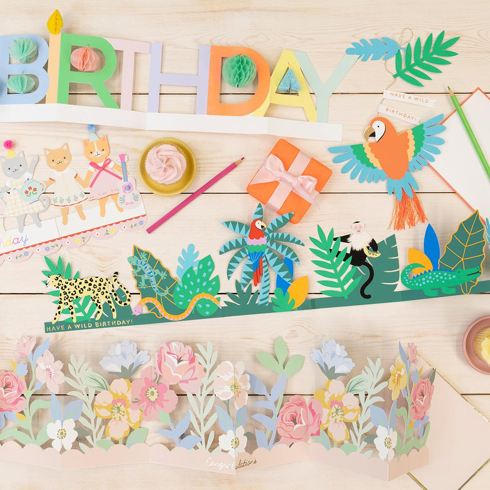 Jungle Jamboree Concertina Card | Birthday Cards UK Greeting Cards Jungle Jamboree Concertina Card