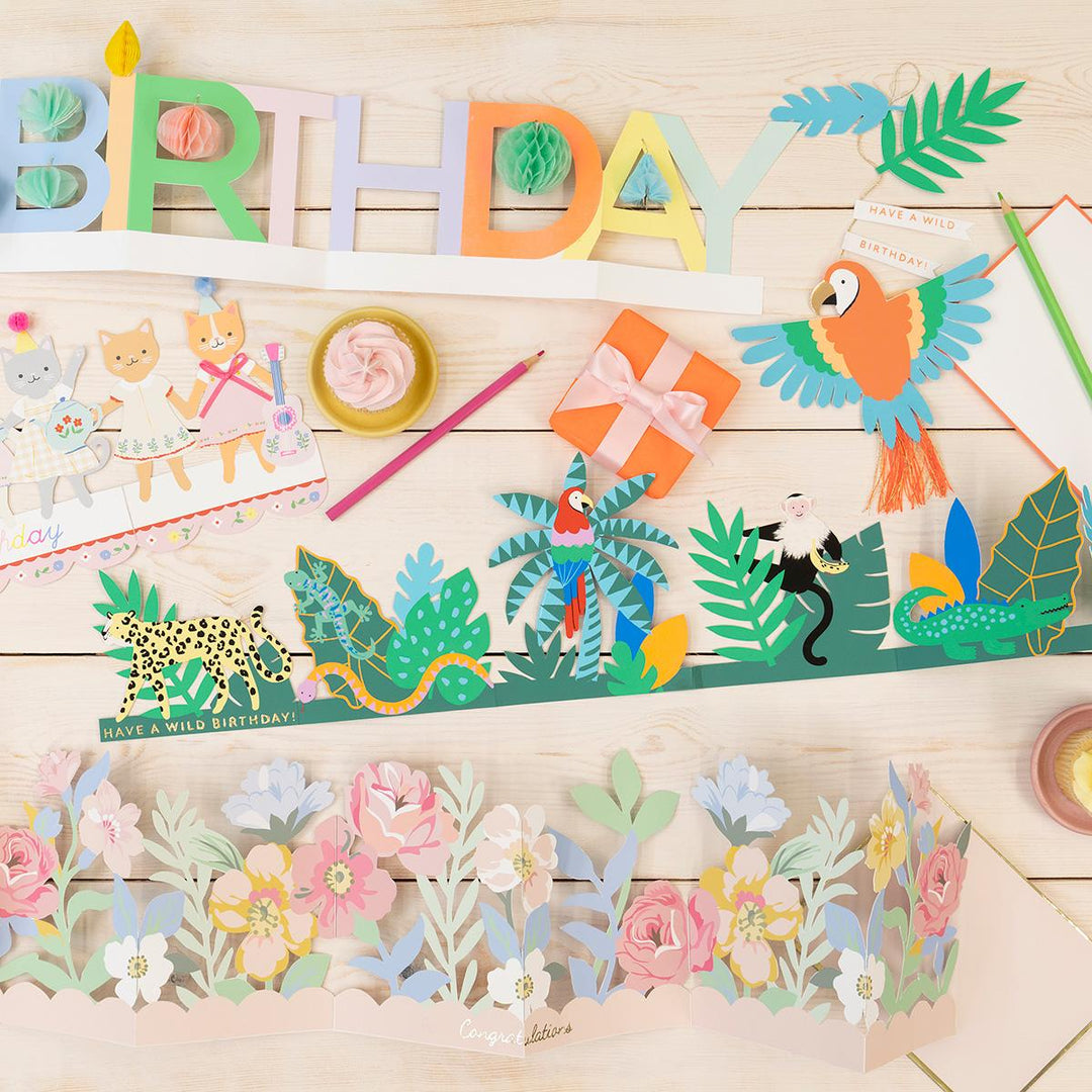 Jungle Jamboree Concertina Card | Birthday Cards UK Greeting Cards Jungle Jamboree Concertina Card