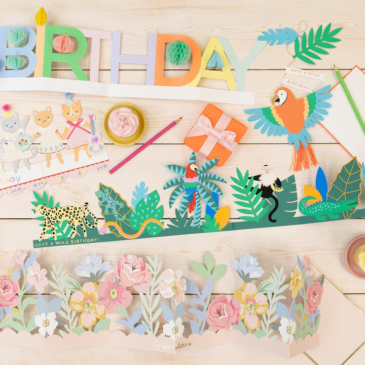 Jungle Jamboree Concertina Card | Birthday Cards UK Greeting Cards Jungle Jamboree Concertina Card