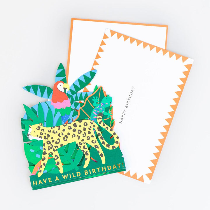 Jungle Jamboree Concertina Card | Birthday Cards UK Greeting Cards Jungle Jamboree Concertina Card