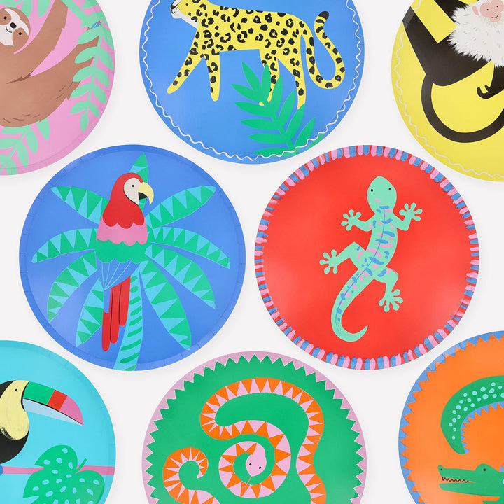 Jungle Jamboree Dinner Plates x 8 | Party Tableware UK Tableware Jungle Jamboree Dinner Plates x 8