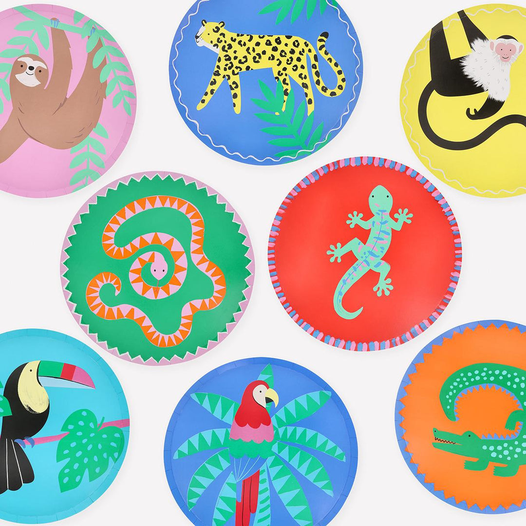 Jungle Jamboree Side Plates x 8 | Party Tableware UK Tableware Jungle Jamboree Side Plates x 8