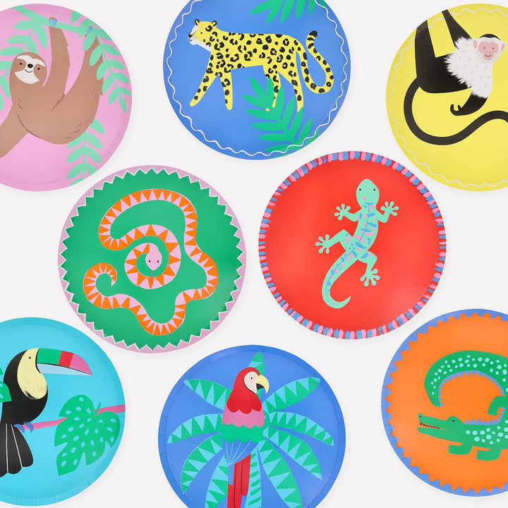 Jungle Jamboree Side Plates x 8 | Party Tableware UK Tableware Jungle Jamboree Side Plates x 8