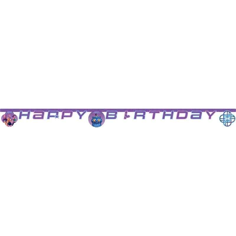 K-Pop Demon Hunters Happy Birthday Banner Bunting K-Pop Demon Hunters Happy Birthday Banner