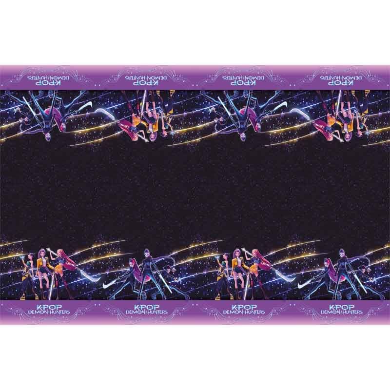 K-Pop Demon Hunters Plastic Party Tablecover - Demon Hunters Party Supplies table cover K-Pop Demon Hunters Plastic Party Tablecover