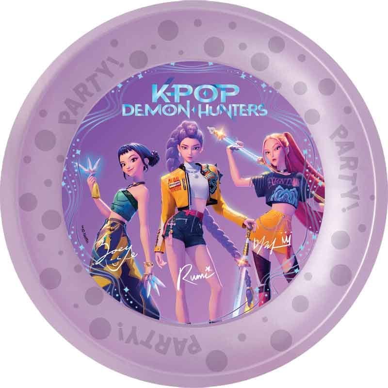 K-Pop Demon Hunters Reusable Party Plates x 4 - K-POP Party Supplies party plates K-Pop Demon Hunters Reusable Party Plates x 4