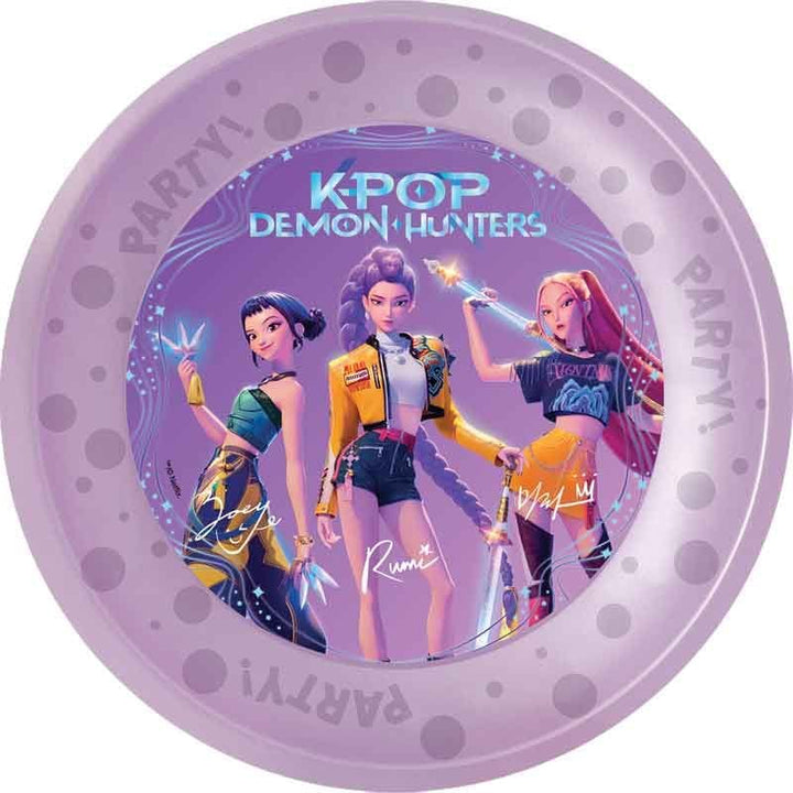K-Pop Demon Hunters Reusable Party Plates x 4 - K-POP Party Supplies party plates K-Pop Demon Hunters Reusable Party Plates x 4