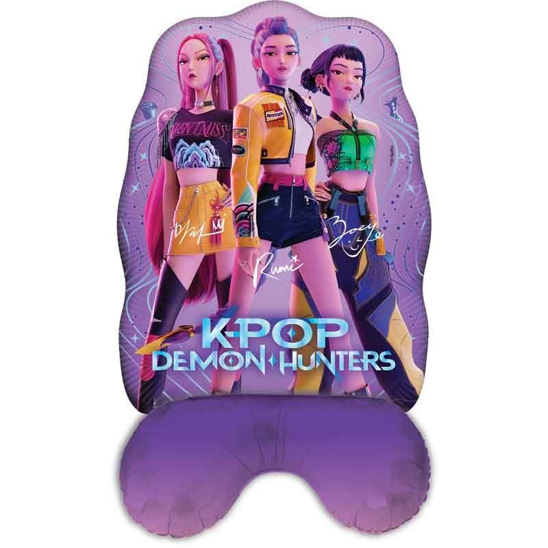 K-Pop Demon Hunters Standing Foil Balloon - Air Fill Foil Balloon K-Pop Demon Hunters Standing Foil Balloon - Air Fill