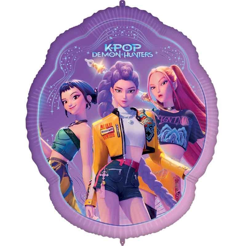 K-Pop Demon Hunters Supersized Foil Balloon - HUNTR/X Foil Balloon K-Pop Demon Hunters Supersized Shaped Foil Balloon