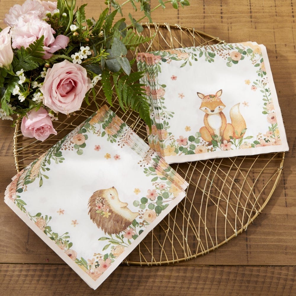 Kate Aspen - Baby Woodland Animal Paper Party Napkins x 30 Paper Napkins Baby Woodland Animal Paper Party Napkins x 30