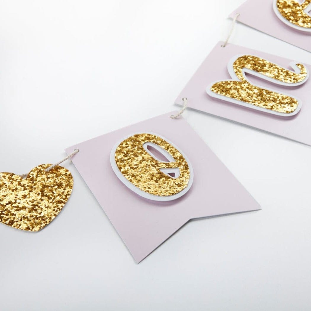 Kate Aspen - Gold Glitter 1st Birthday Decoration Kit party decorations Gold Glitter 1st Birthday Decoration Kit