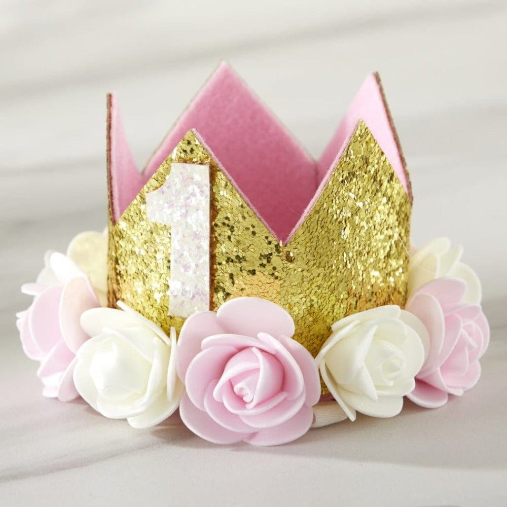 Kate Aspen - Gold Glitter 1st Birthday Decoration Kit party decorations Gold Glitter 1st Birthday Decoration Kit