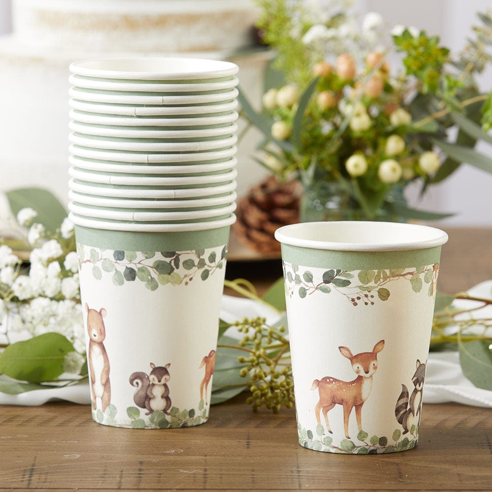 Kate Aspen - Woodland Baby Animals Paper Party Cups x 16 Paper Cup Woodland Baby Animals Paper Party Cups x 16
