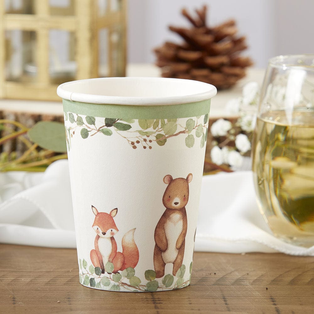 Kate Aspen - Woodland Baby Animals Paper Party Cups x 16 Paper Cup Woodland Baby Animals Paper Party Cups x 16