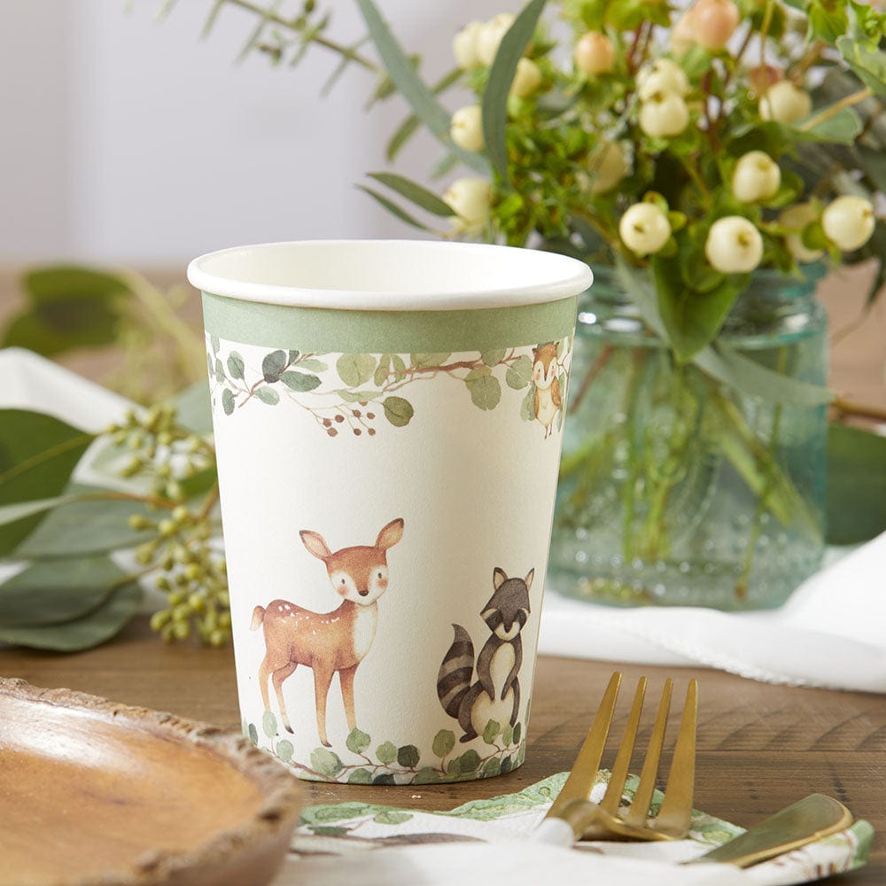 Kate Aspen - Woodland Baby Animals Paper Party Cups x 16 Paper Cup Woodland Baby Animals Paper Party Cups x 16