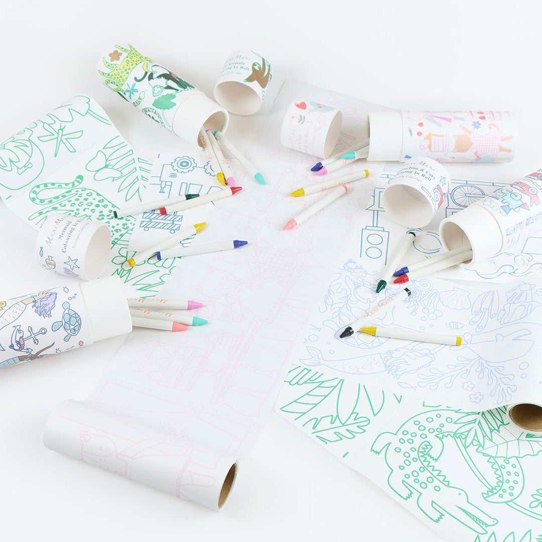 Kitten Club Colouring Roll | Meri Meri Cat Party Party Accessories Kitten Club Colouring Roll