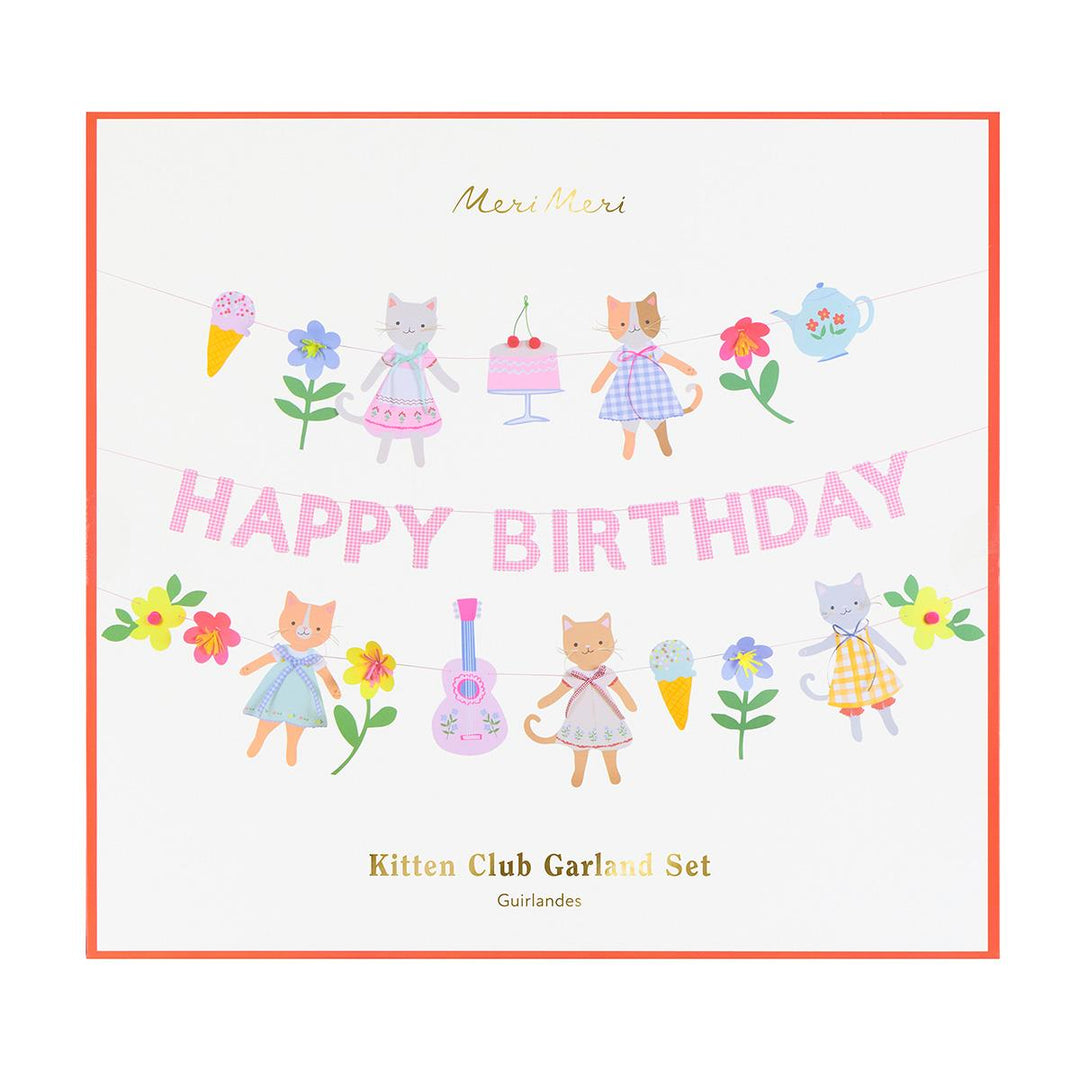 Kitten Club Garland Set | Party Decorations UK Party Decorations Kitten Club Garland Set