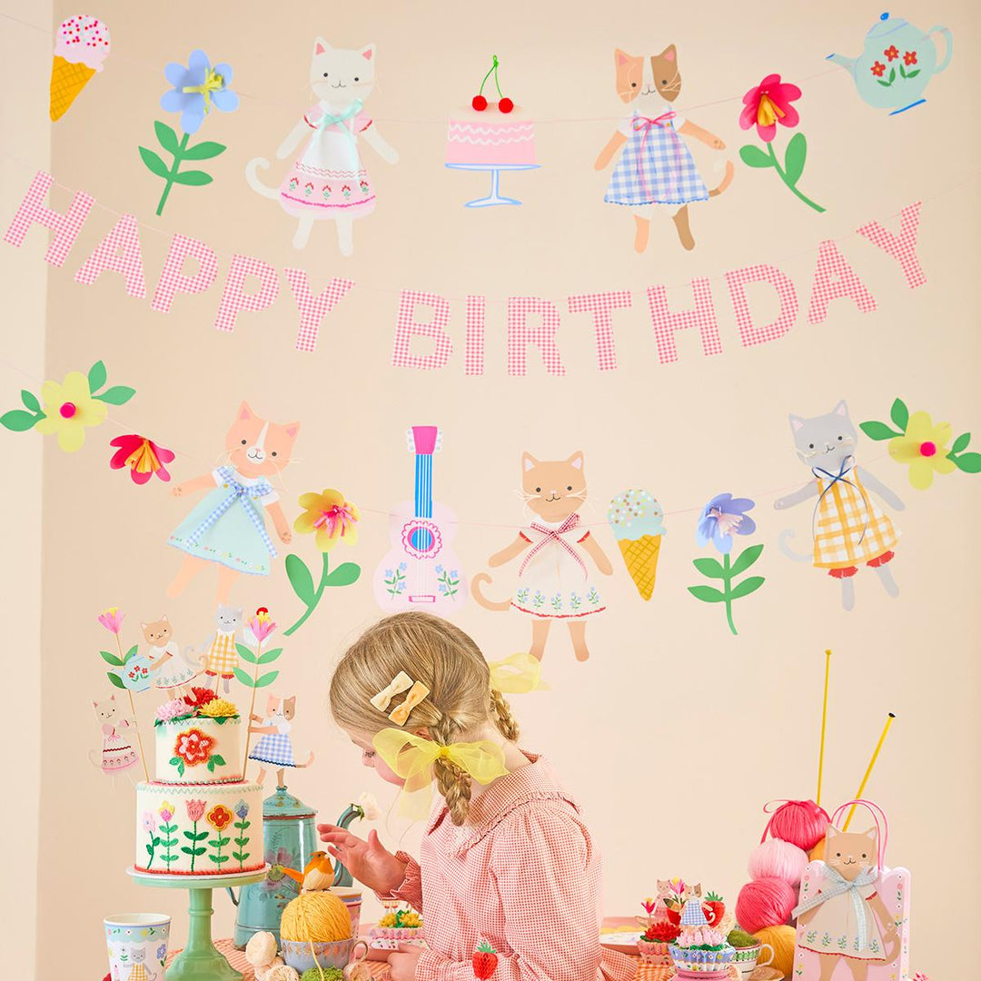 Kitten Club Garland Set | Party Decorations UK Party Decorations Kitten Club Garland Set
