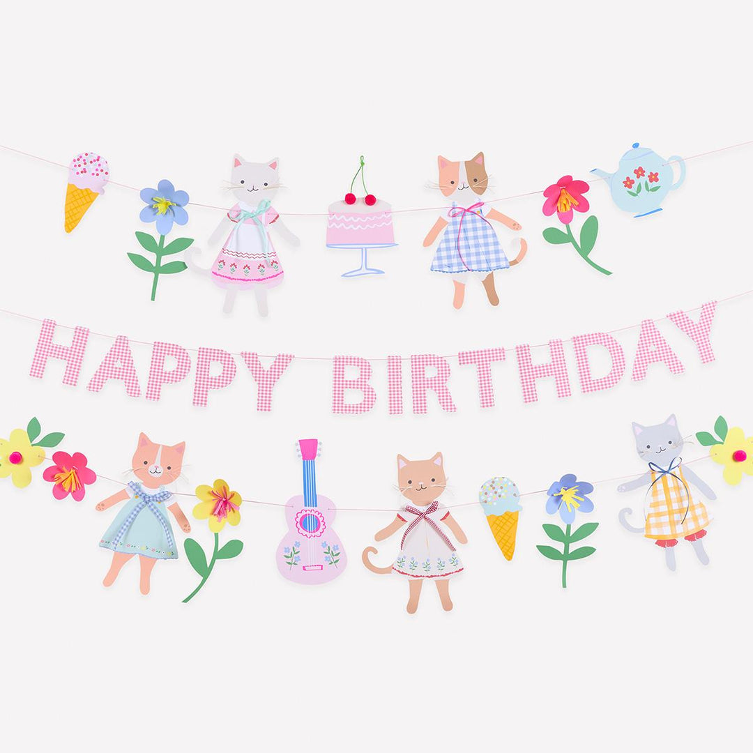 Kitten Club Garland Set | Party Decorations UK Party Decorations Kitten Club Garland Set