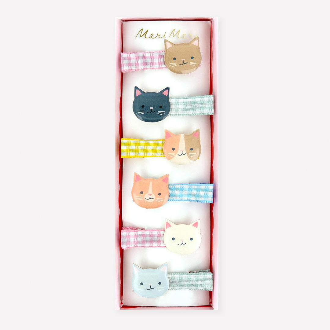 Kitten Club Hair Clips x 6 | Party Accessories UK Party Accessories Kitten Club Hair Clips x 6