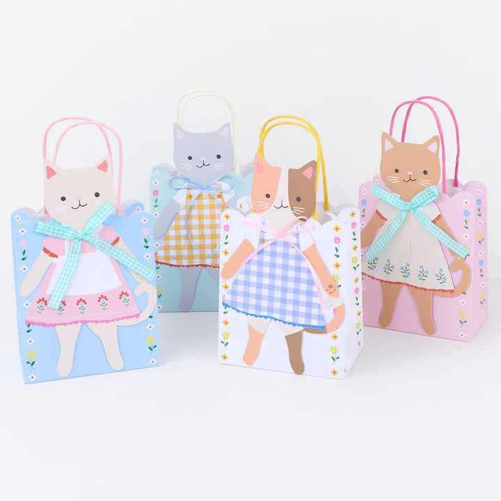 Kitten Club Party Bags x 8 - Meri Meri Cat Party Supplies Party Bags Kitten Club Party Bags x 8