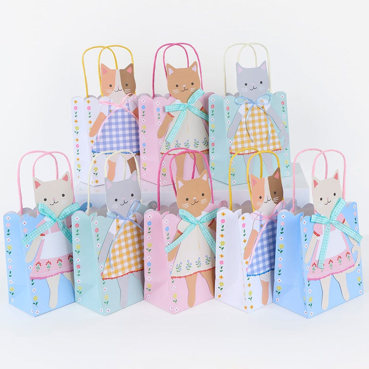 Kitten Club Party Bags x 8 - Meri Meri Cat Party Supplies Party Bags Kitten Club Party Bags x 8