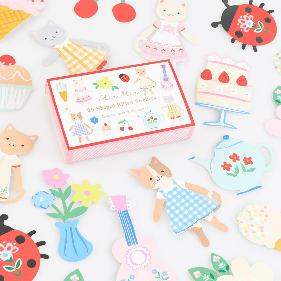 Kitten Club Shaped Stickers x 25 | Party Bag Fillers UK Party Accessories Kitten Club Shaped Stickers x 25