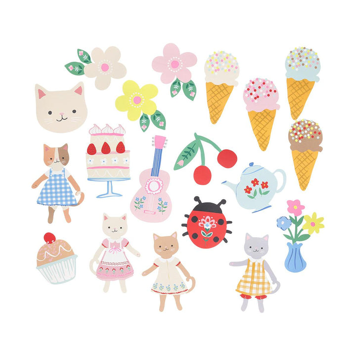 Kitten Club Shaped Stickers x 25 | Party Bag Fillers UK Party Accessories Kitten Club Shaped Stickers x 25