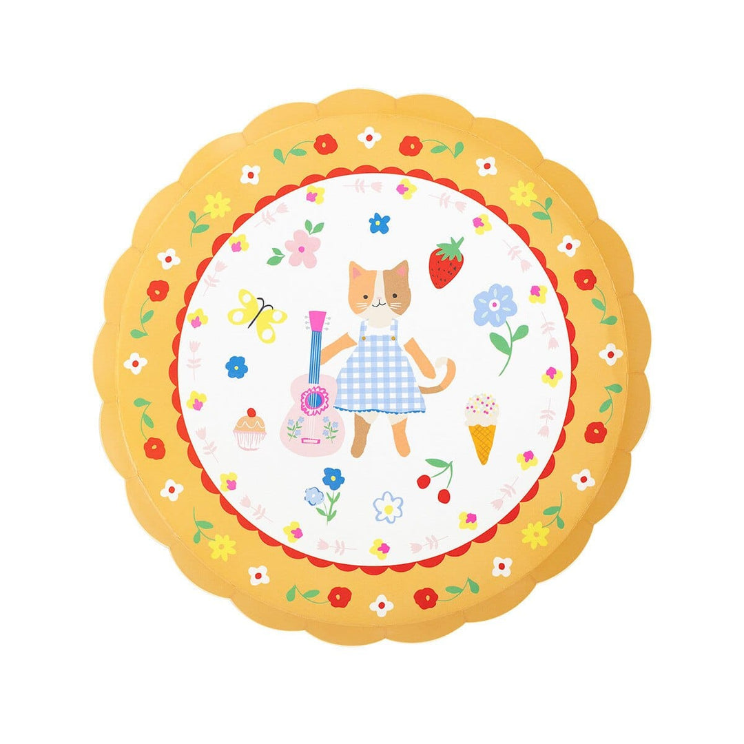 Kitten Club Small Party Plates x 8 - Meri Meri Cat Party Supplies Disposable Plates Kitten Club Small Party Plates x 8
